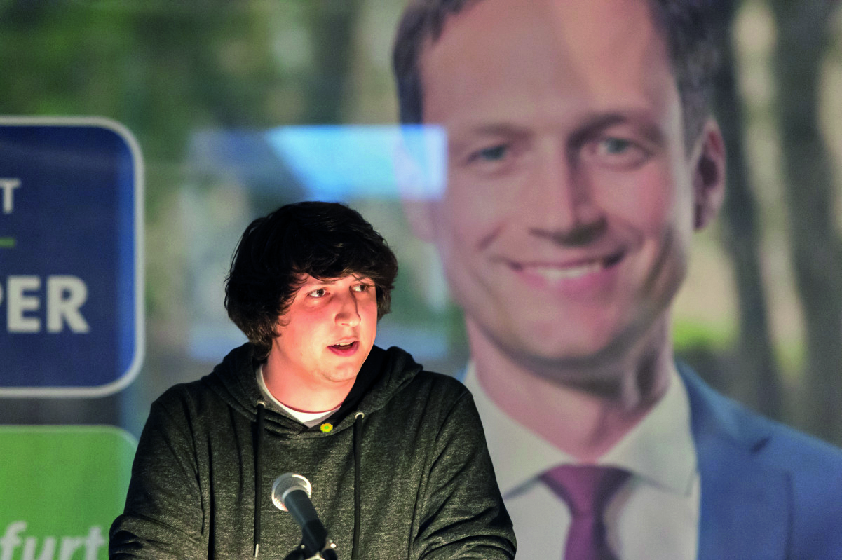 Johannes Weiß bei der Aufstellungsversammlung von Landrat Florian Töpper