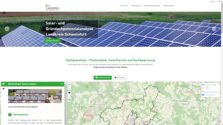 Solar- und Gründachportal des Landkreises Schweinfurt